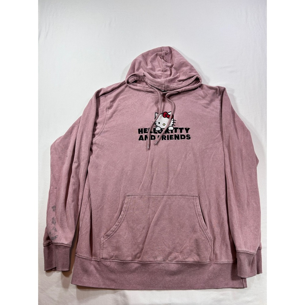 Sanrio Hello Kitty and Friends Pink Graphic Hoodie Sweatshirt Large SIL-34706